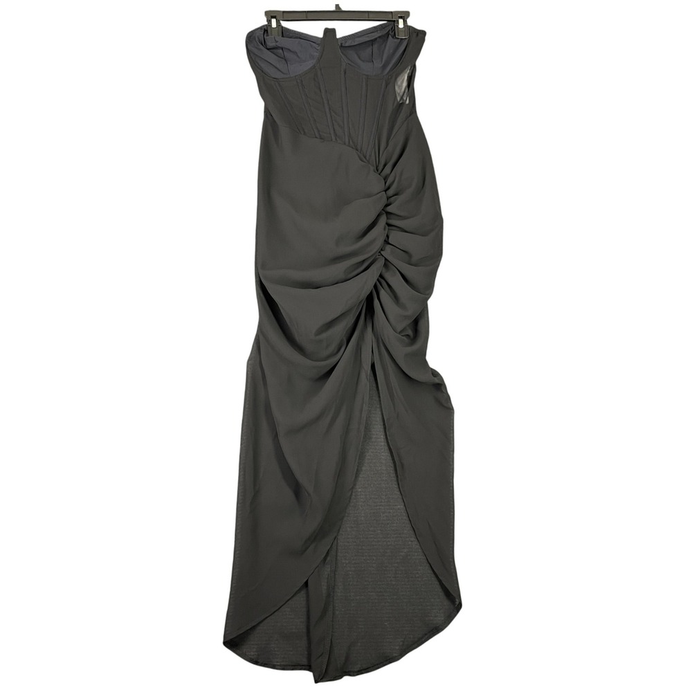 PrettyLittleThing Whimsigoth Dress Size‎ 8 Corset Ruched Gown Dark Feminine Goth